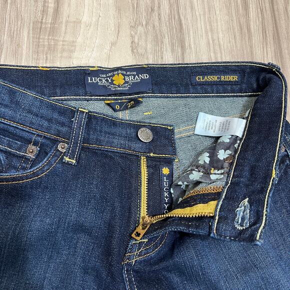 Lucky Brand Classic Rider Bootcut Leg Blue Jeans Size 0/25 - Picture 8 of 11